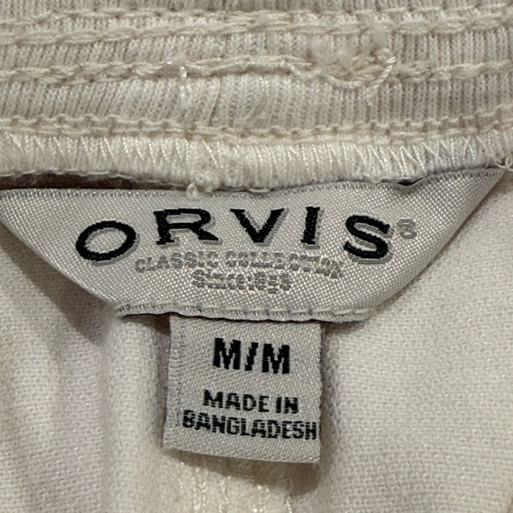 Orvis Women’s Size Medium Pull-On White Shorts Resort Wear Travel Beach Summer - Picture 8 of 9